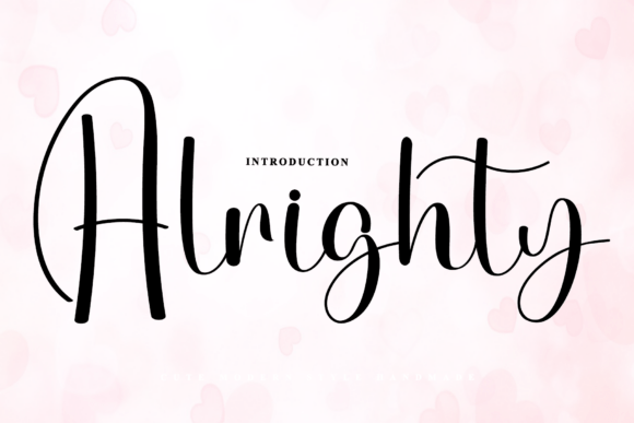 Alrighty: A Handwritten Font That Brings Warmth to Your Designs