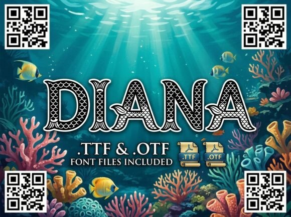 Diana: The Enchanting Typeface for Mystical Maritime Branding