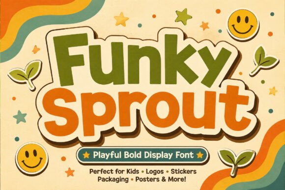 Funky Sprout: A Retro Font with a Playful, Modern Twist