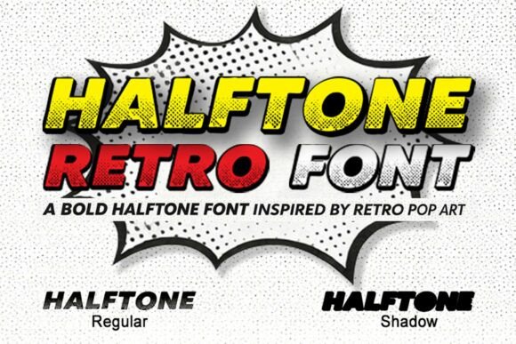 Halftone Retro Font: Bold Pop Art Style for Modern Designers