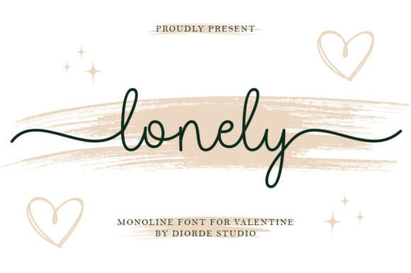 Lonely: The Monoline Script for Romantic Design