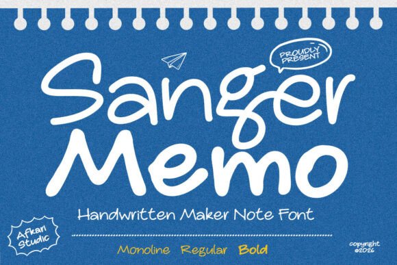 Sanger Memo: The Handwritten Marker Font That Feels Authentic