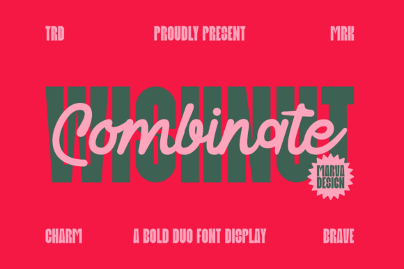 Wishnut Combinate Duo: A Typeface with Bold Contrast and Flow